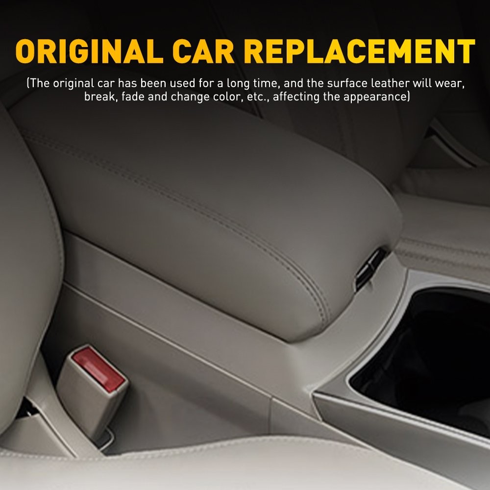 For 2010-2016 Cadillac SRX Center Console Lid Armrest Leather Cover Trim Beige
