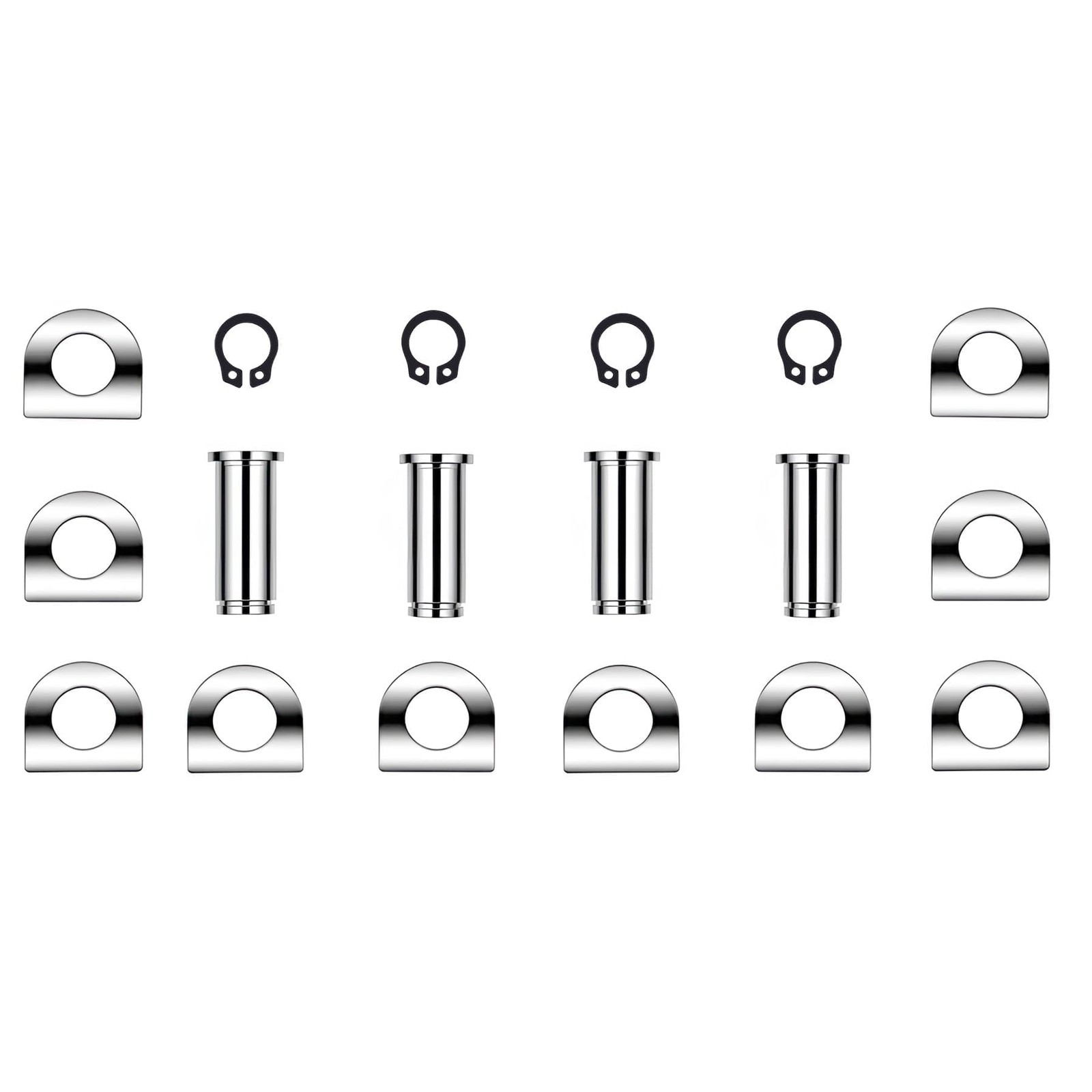 Chrome Footpeg Mounting Hardware Kit Heavy Duty Clevis Pins & Washers 4 Pack