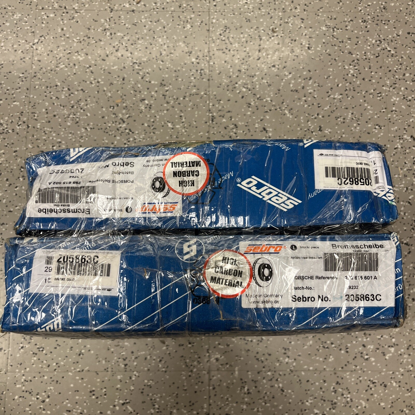 For Porsche Pair Set of 2 Rear Disc Brake Rotors Sebro