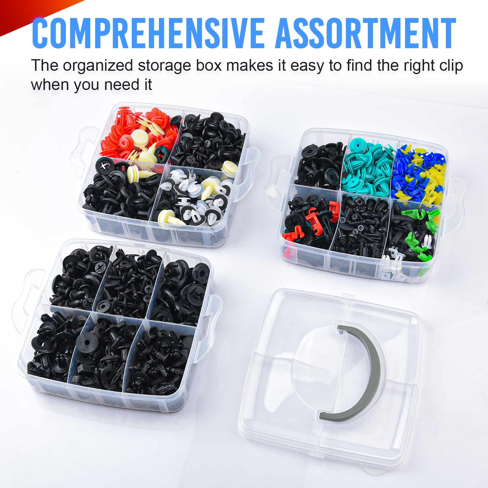 925 PCS Car Retainer Auto Fasteners Body Plastic Trim Clips Pin Rivet Bumper Kit