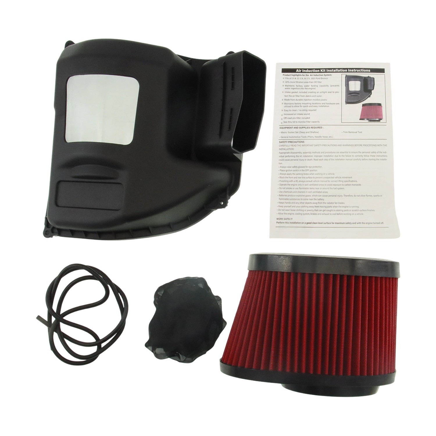 422233 For 2021-2024 Ford Bronco 2.3 2.7L Roush Cold Air Intake Induction System
