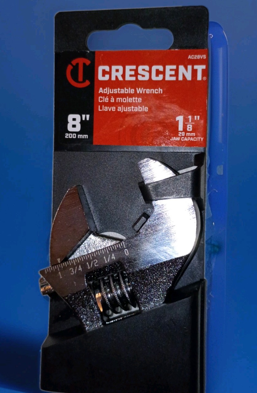 Crescent 15″ & 8″ Adjustable 2 Piece Chrome Wrench Set / USA NEW in package