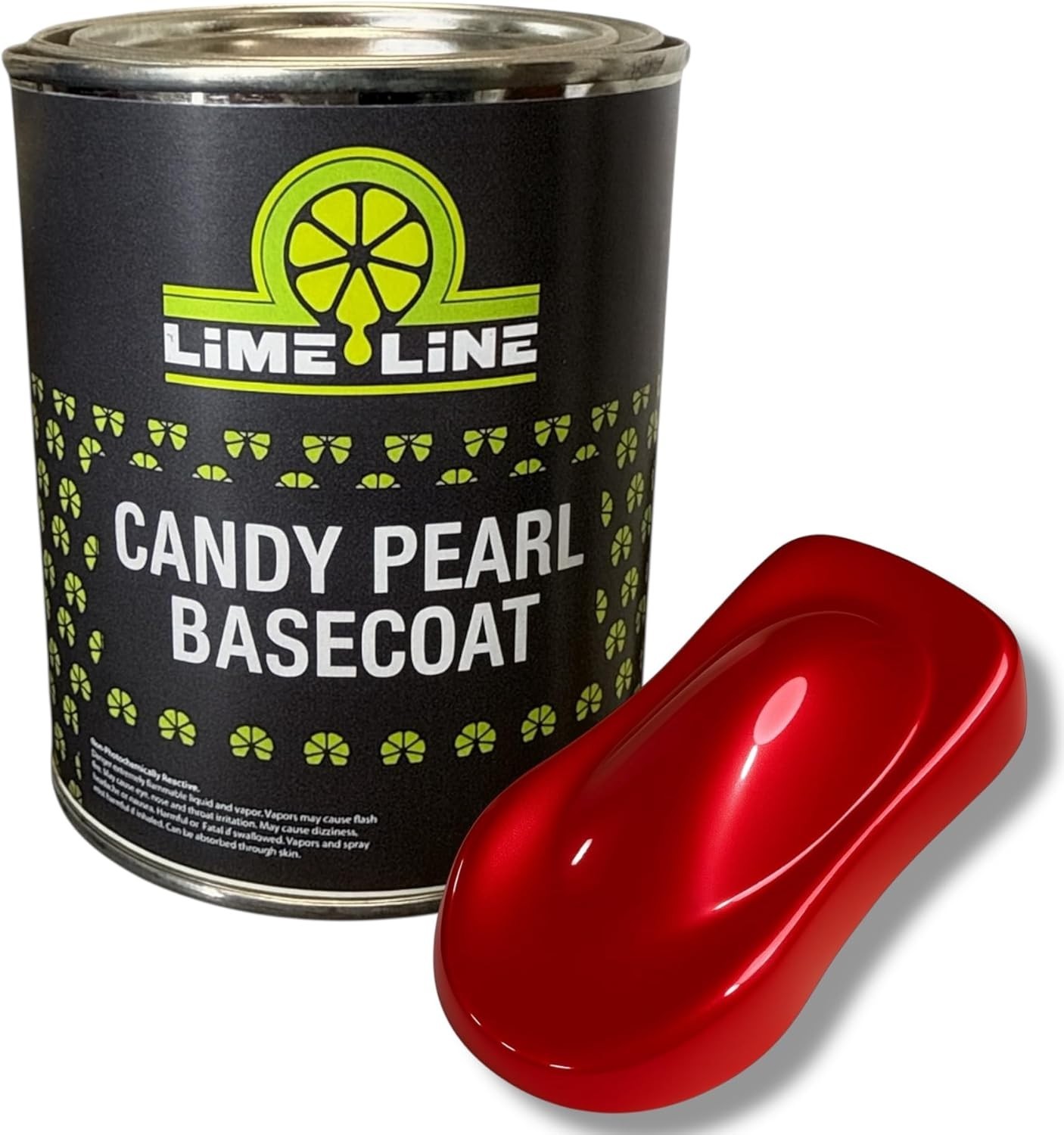 LiME LiNE Apple Red Candy Pearl Basecoat – Full Coverage Candy Look – 1 Quart