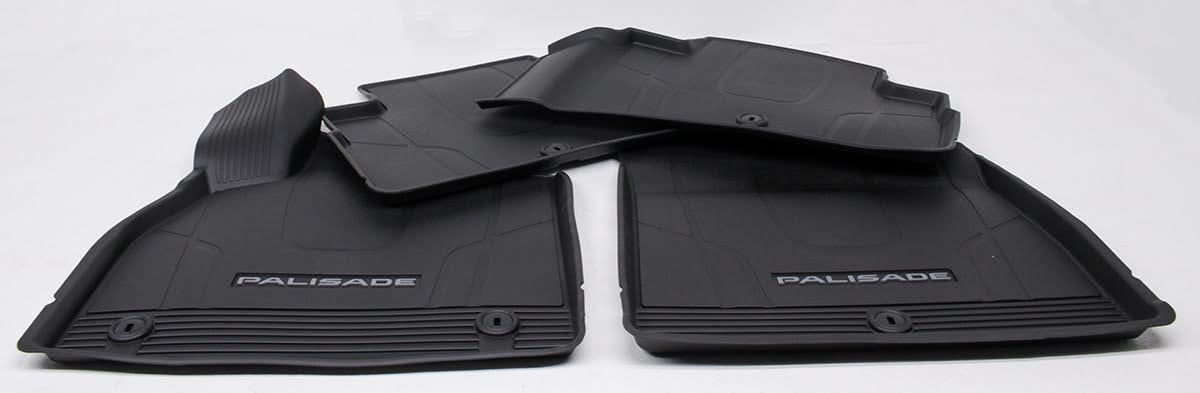 S8F13-AU000 OEM Black 4pc All Season Fitted Floor Mat Set For Hyundai Palisade