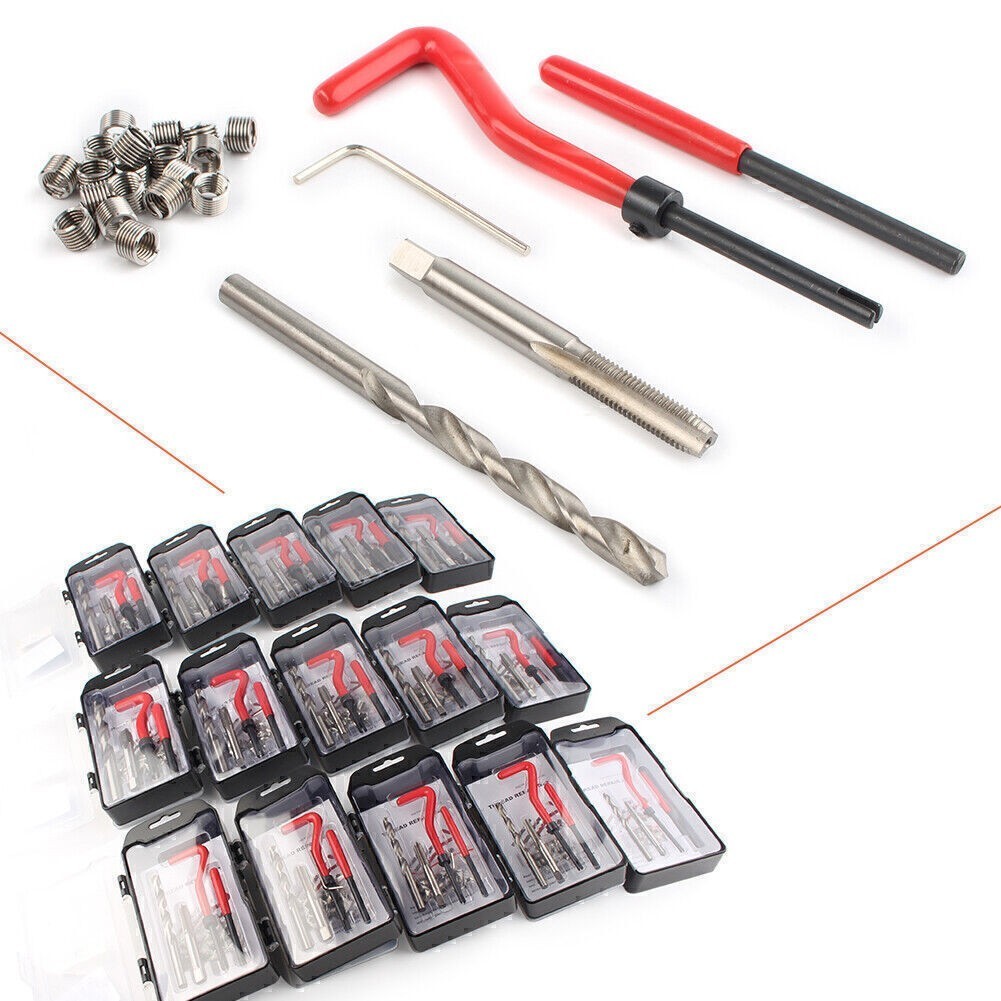 Metric Thread Repair Insert Kit M5 M6 M8 M10 M12 M14 Helicoil Car Pro Coil Tool