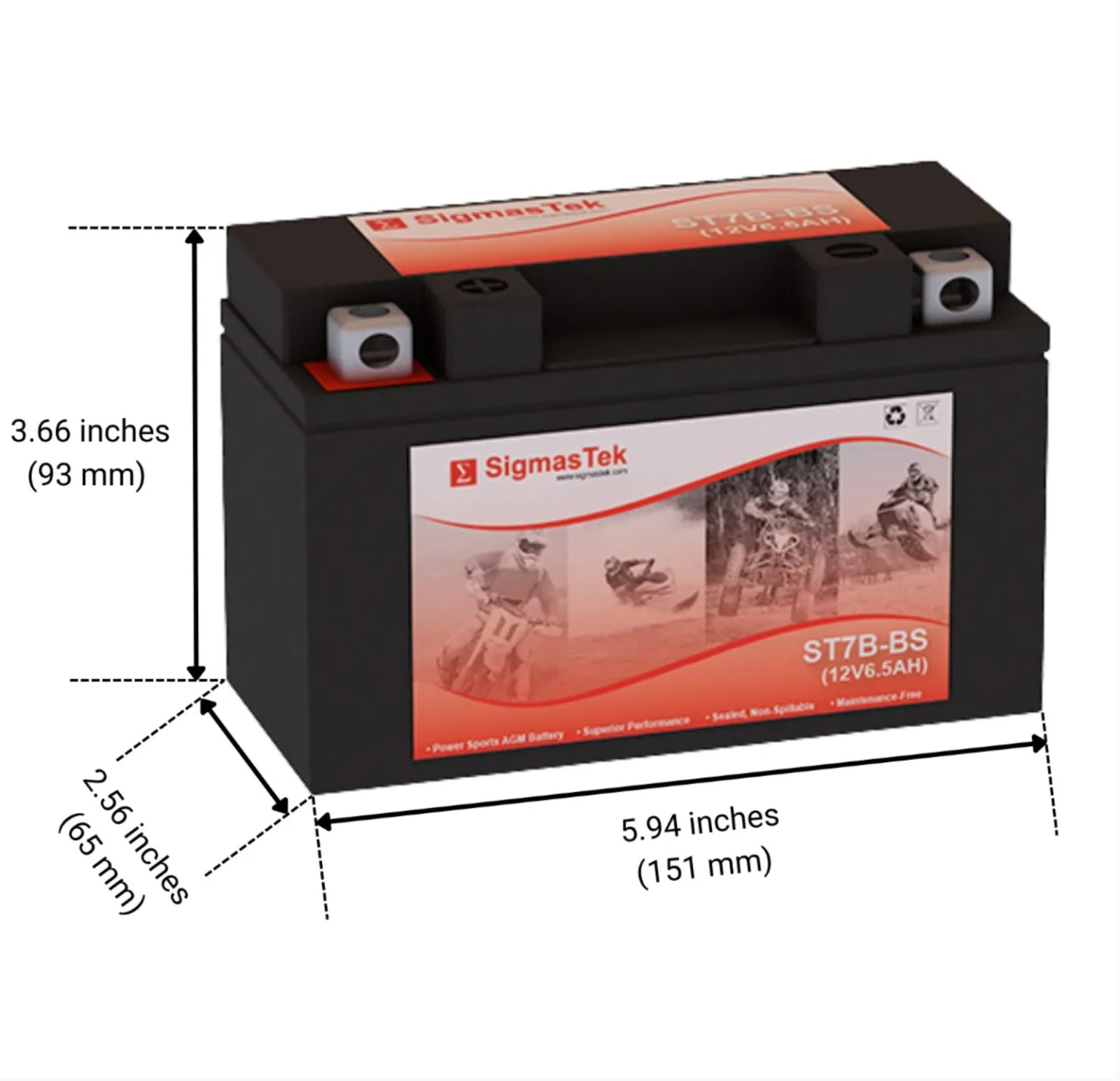 Yuasa YT7B-BS Battery (Replacement) – By SigmasTek