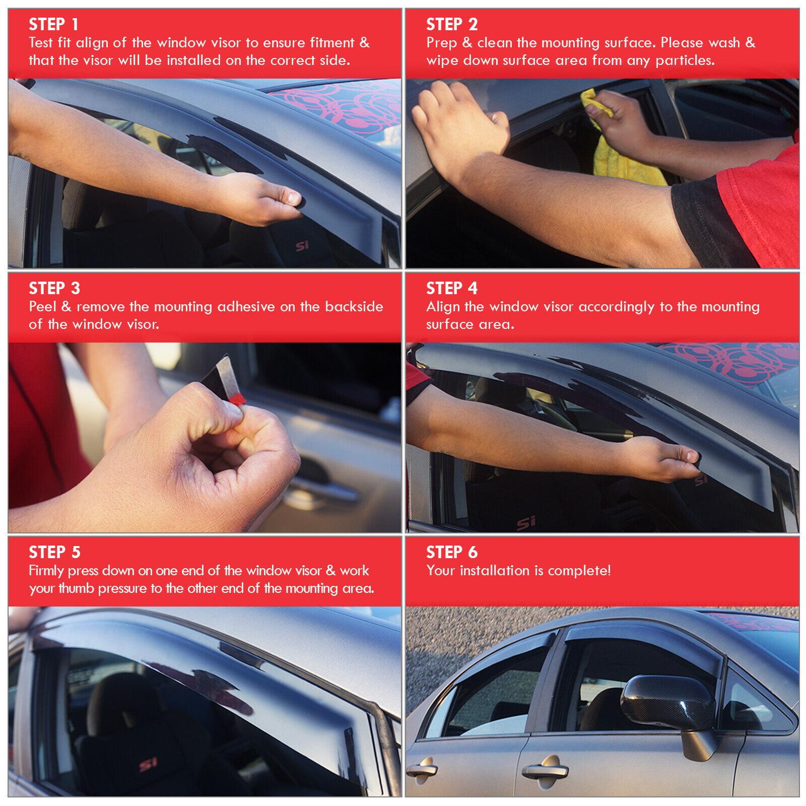 Window Visor Shade Rain Guard Wind Deflectors For 2006-2010 Hyundai Sonata Sedan