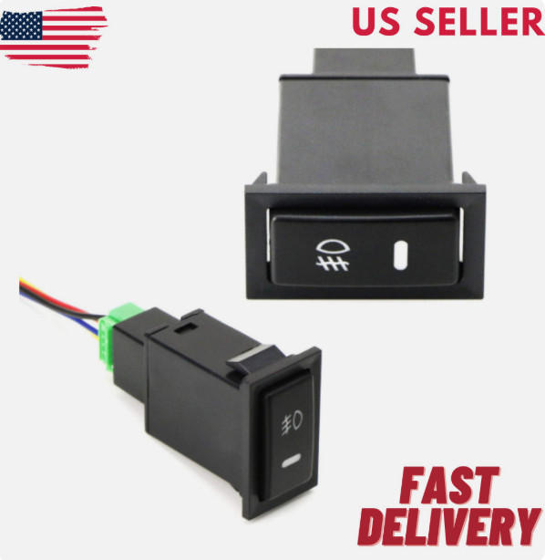 4-Pole 12V Push Button Switch w/LED Indicator Light Fog Lights For Toyota etc