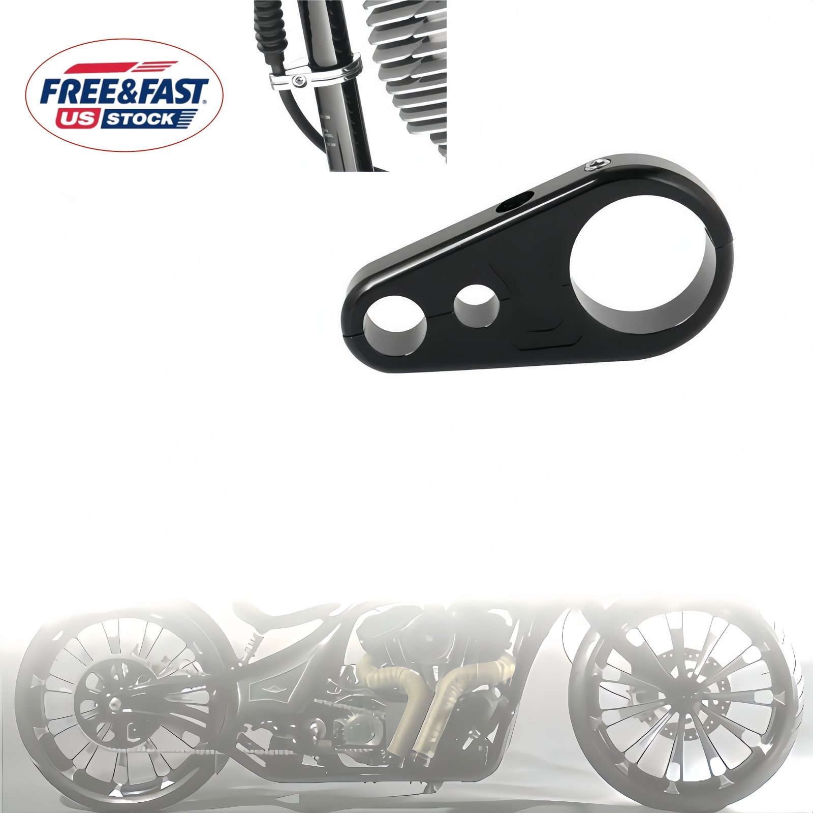 1″ Motorcycle Handlebar Brake Clutch Cable Wire Clamp Holder Fix For Harley Bike