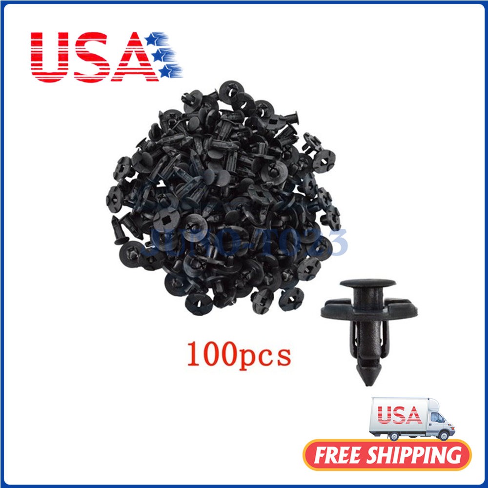 For Nissan vehicles 100 pieces 8mm plastic rivet bumper clips fender fasteners