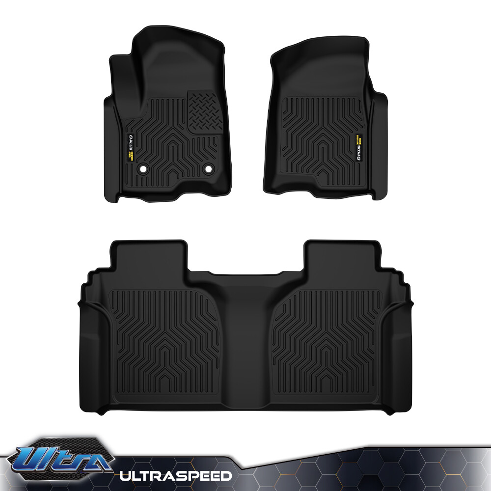 Fit For 2019-2025 Silverado Sierra 1500 2500 3500 Crew Cab TPE Floor Mats Liners