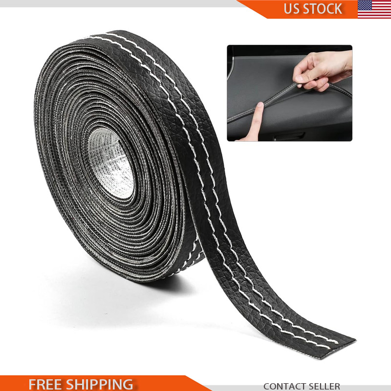 13.12FT(4M) Universal Car Interior Trim Strip Leather Decorative Line, DIY Flexi