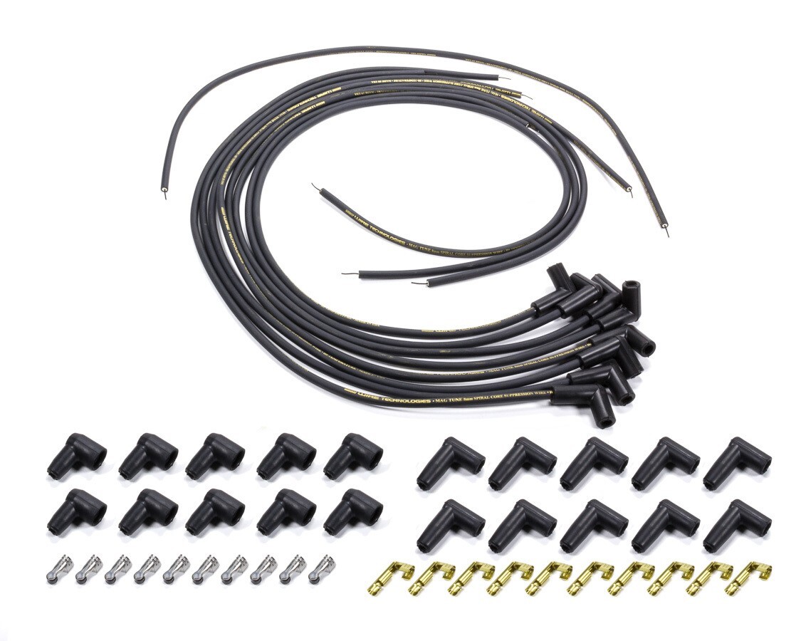 Moroso 9880M MagTune Spark Plug Wire Set Unassembled 8mm 90° Boot HEI Black