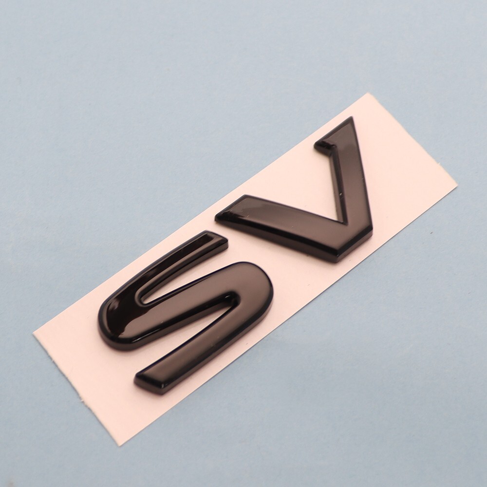 3D Raised Rear Tailgate SV Letters Emblem For ALTIMA Trunk Lid Badge Gloss Black