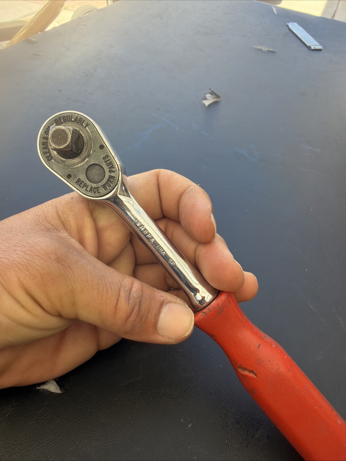MAC Tools XR8PA 3/8″ DR Ratchet RED Socket Wrench Fixed Head 8″ USA ?