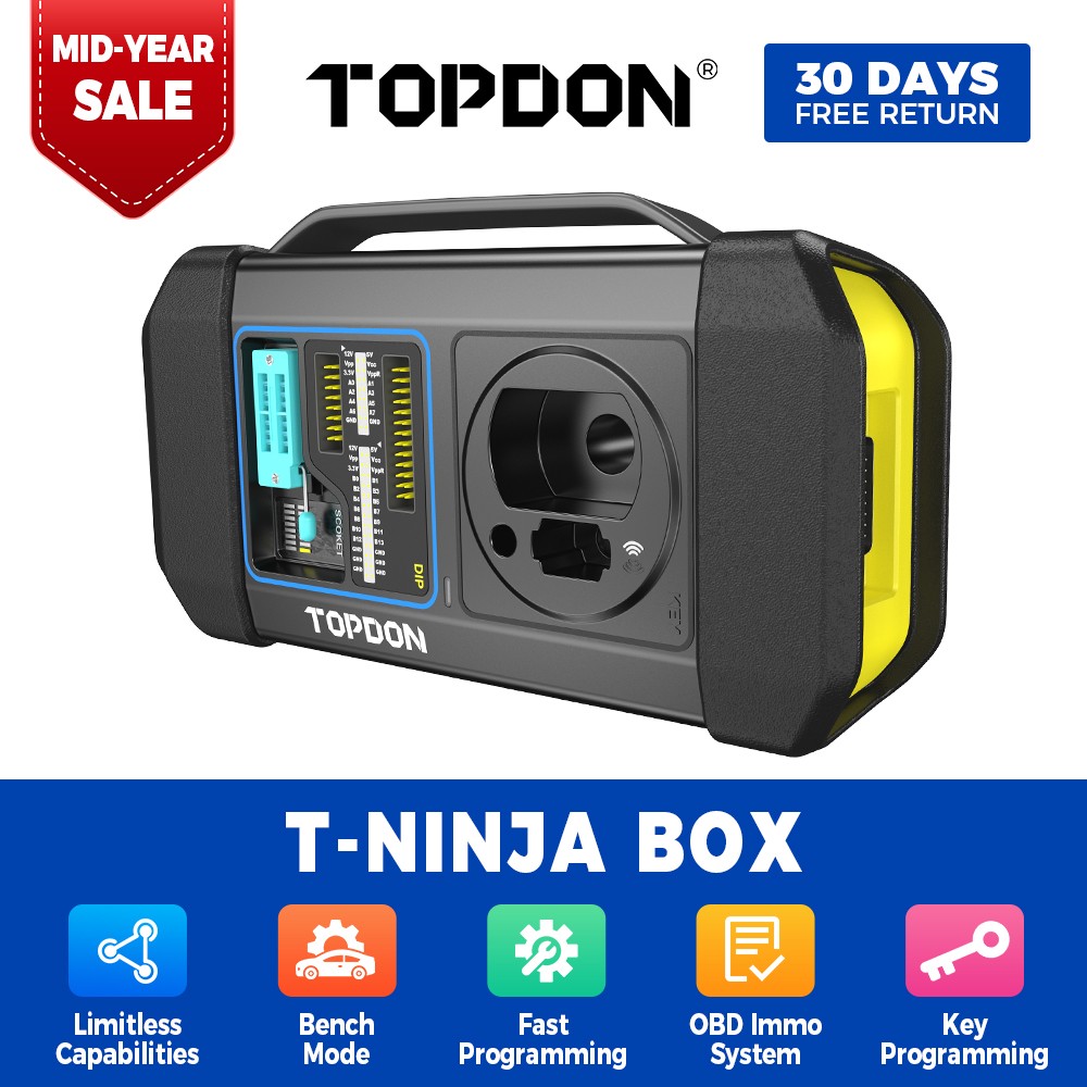 TOPDON T-Ninja Box IMMO Key Programmer VW Audi MQB BMW Benz For Phoenix Scanner