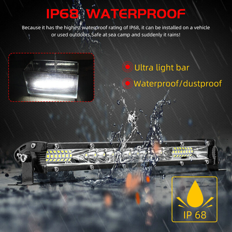 2x 12″inch 450W LED Light Bar Combo+4x 4″in Pods Kit For Jeep For Truck SUV ATV