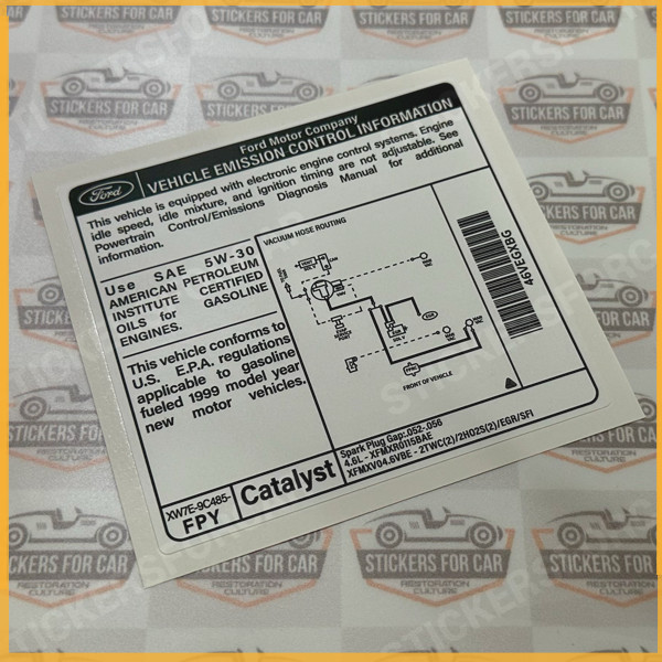 Ford Vehicle Emission Control Information XW7E-9C485-FPY