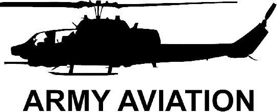 Army Aviation Helicopter Decal (8.5 inches by 3.5 inches)