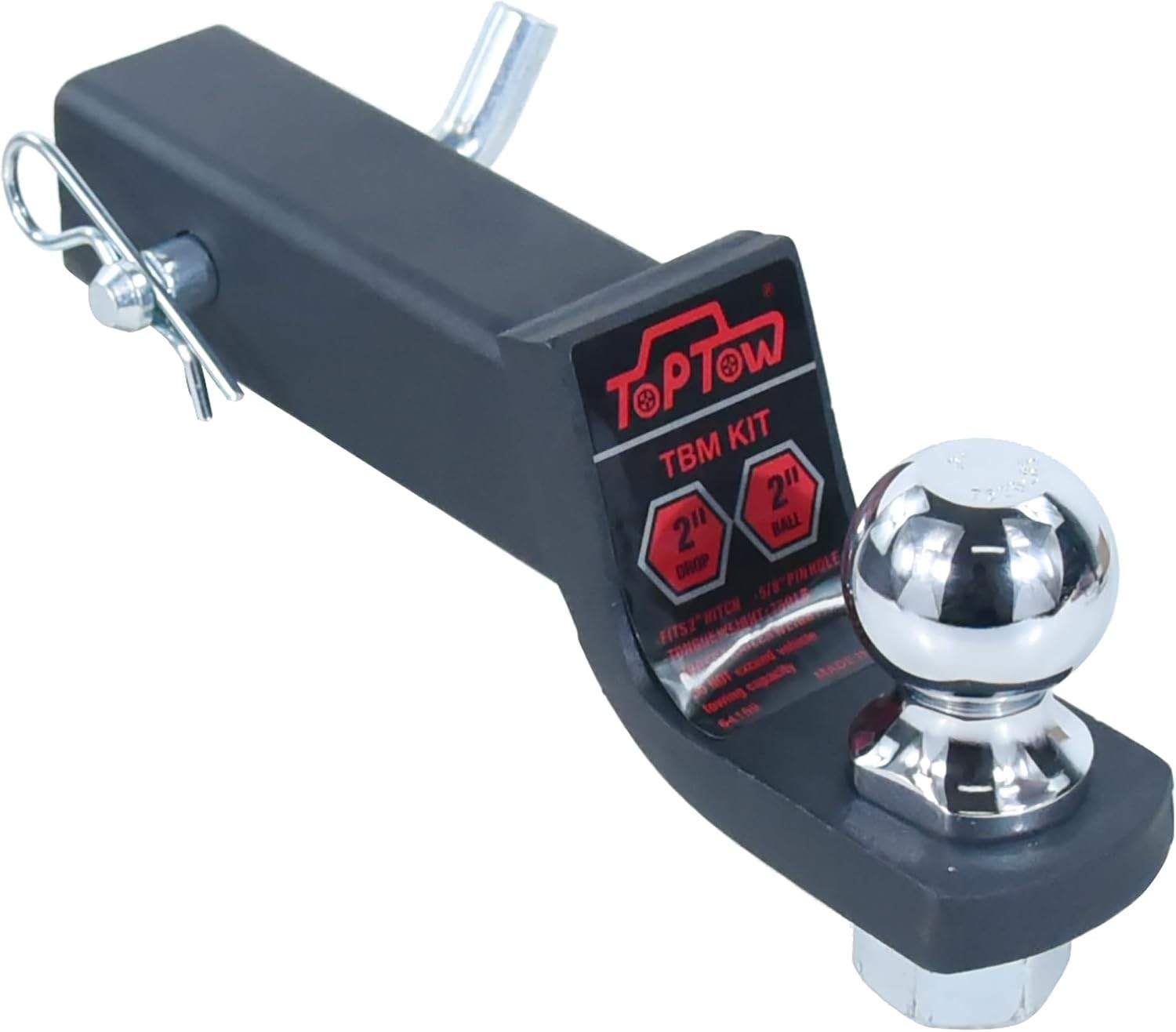 2″ Drop Trailer Hitch Ball Mount Kit with 2″ Trailer Ball and 5/8″ Hitch Pin,…