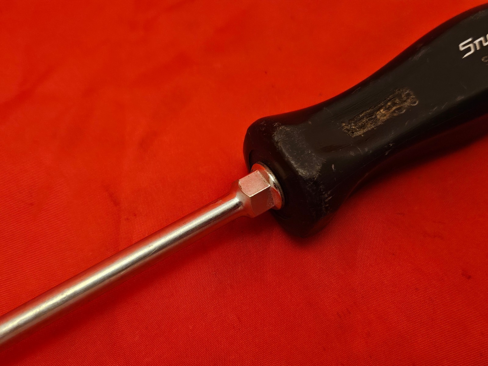 Snap-on SDD4 1/4″ Flat Slotted Head Screwdriver Black Hard Handle USA S5