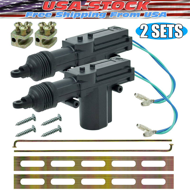 2x Universal Car Auto Heavy Duty Power Slave Door Lock Actuator Motor 2 Wire 12V