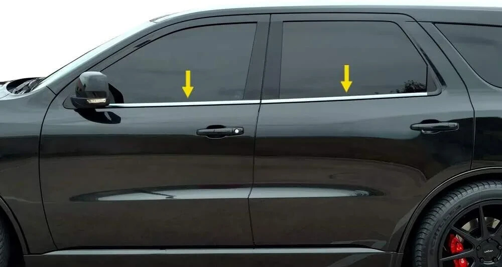 For 2011-2024 Dodge Durango Stainless Steel Window Sill Trims Overlay 4Pcs
