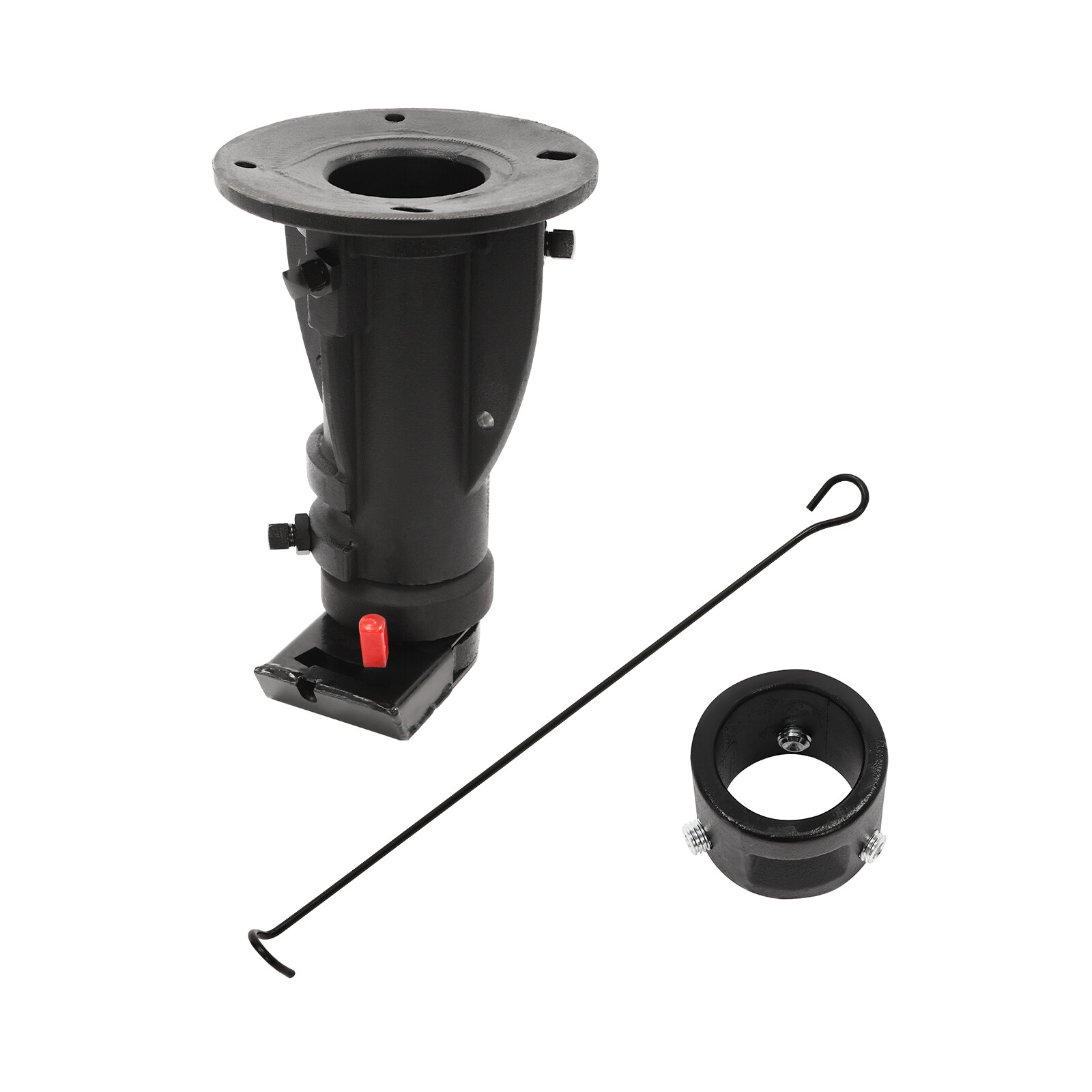 Black Fifth Wheel Camper RV Adapter Hitch to Gooseneck 12″ ~ 16″ Adjustable NEW