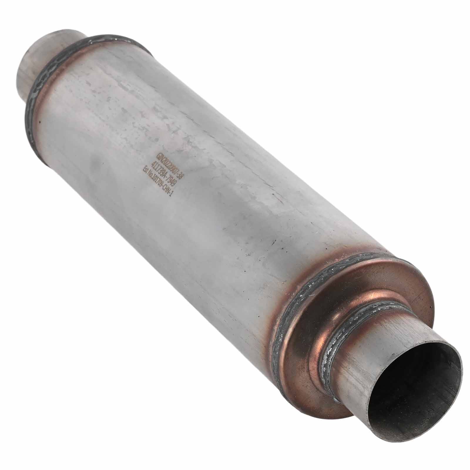 2.5″ In/Out – Round – Moderate Sound Exhaust Muffler Universal Stainless S71416