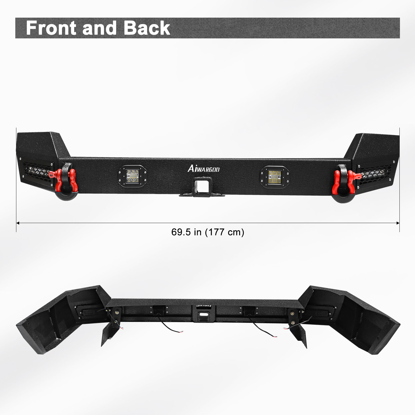 Fits For Jeep Grand Cherokee WJ 1999-2004 Rear /Front Bumper With LED Lights