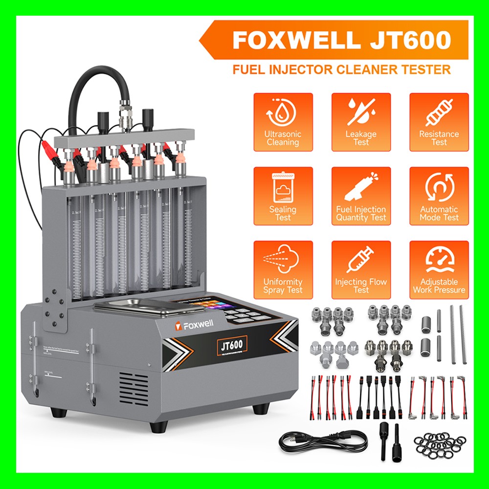 6 Cylinders Motorcycle Car Fuel Injector Tester Nozzle Uniformity Test Detection