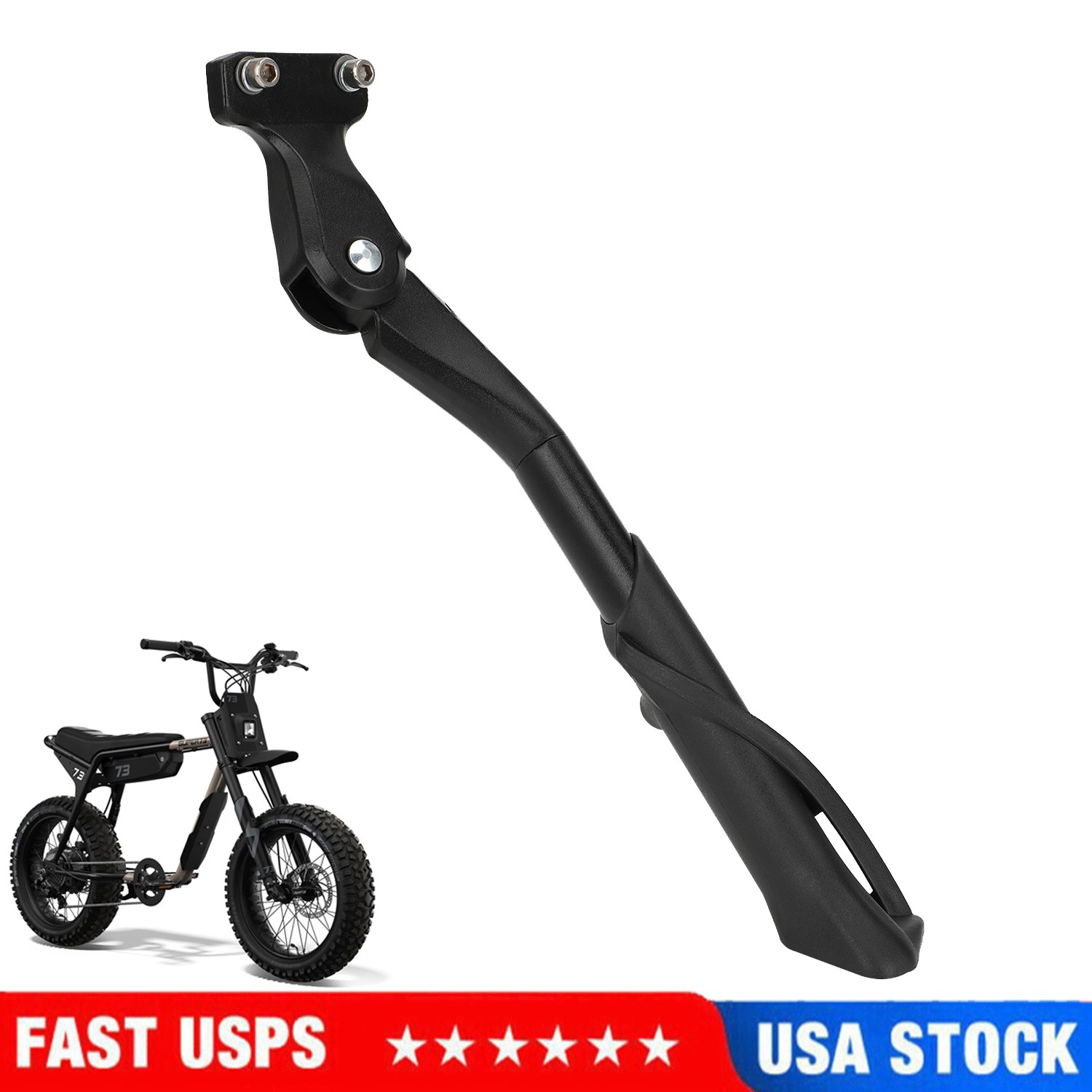 Ebike Kickstand Non-slip Kick Side Stand Fit for Super 73 s1 s2 Electric Bike