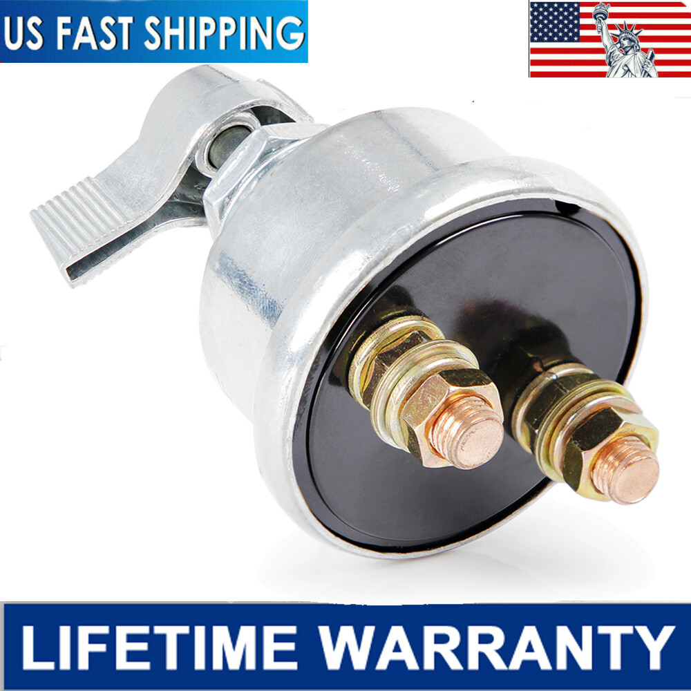 12 V Master Battery Disconnect Switch 2 post SPST Kill Cut-Off Nascar Marine ATV