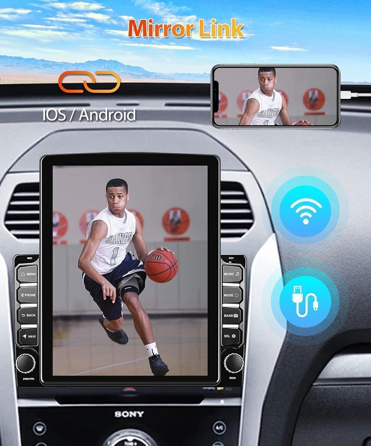 9.7″ For 2004-2008 Toyota Corolla Android 14 Apple Carplay Car Stereo Radio GPS