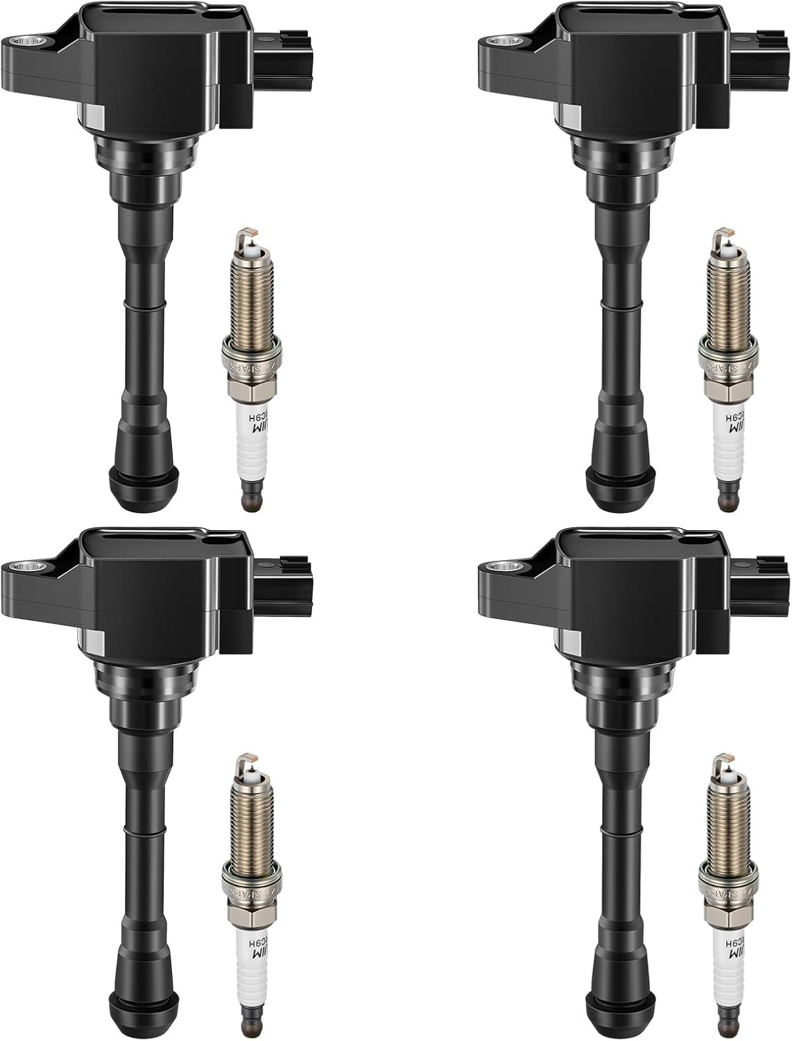 4 Ignition Coil Pack UF659 and Spark Plugs For Nissan Juke 2011-2017 1.6L L4