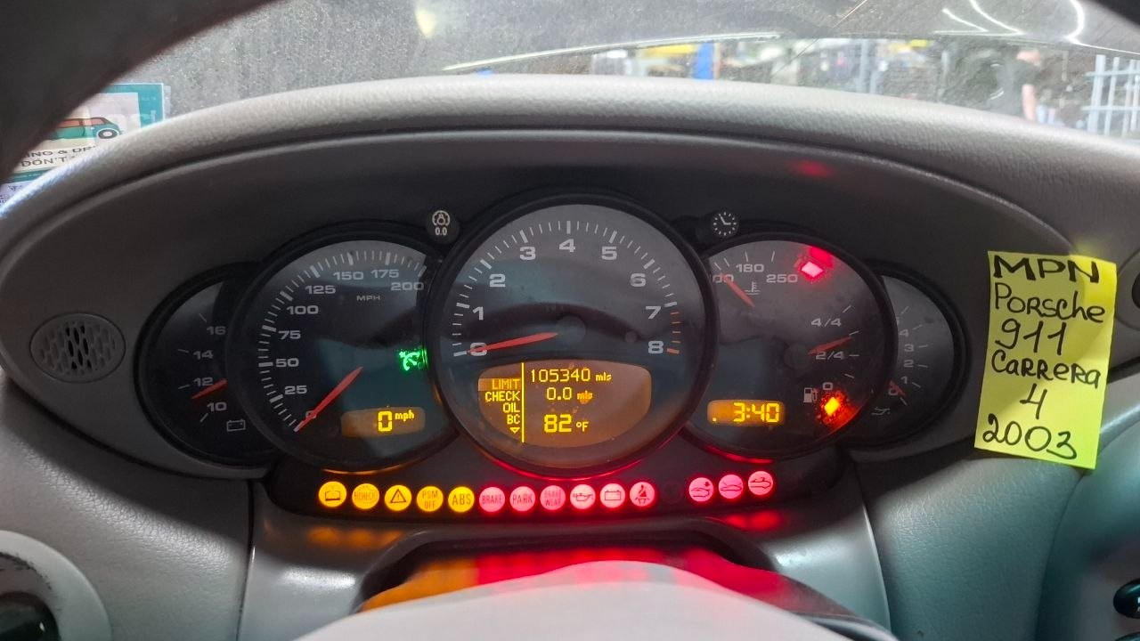 2002-2005 PORSCHE 911 996 CONVERT AWD M/T SPEEDOMETER INSTRUMENT CLUSTER GAUGE