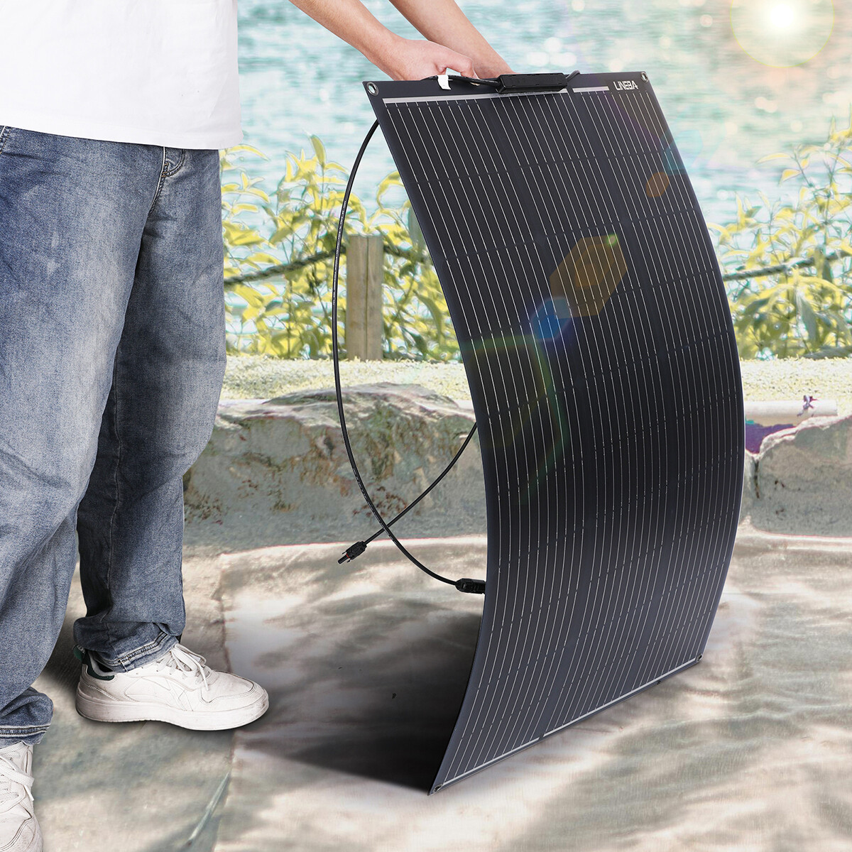 200W 400W Flexible Solar Panel Mono 12/24V 24% Efficiency PV for RV Camping Home