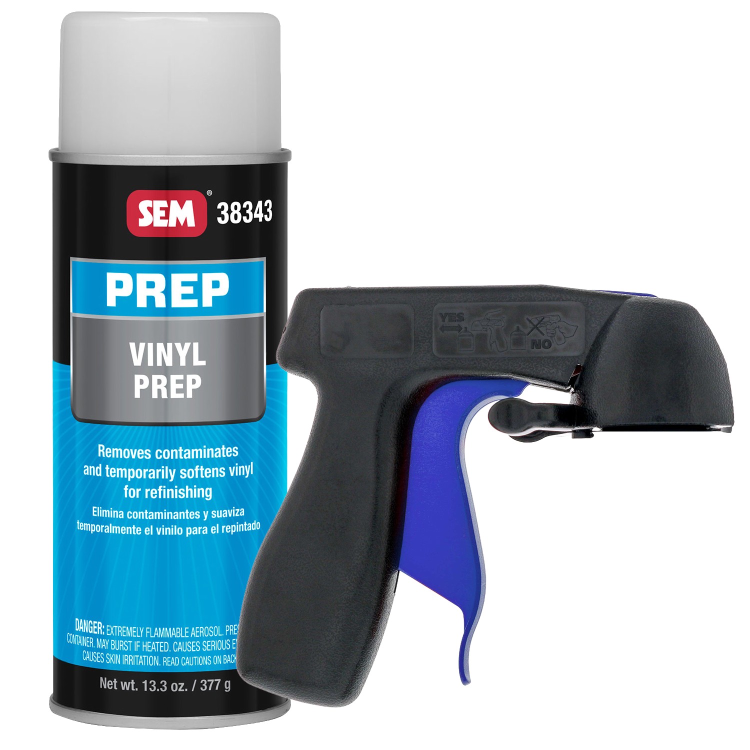 SEM Prep Products Vinyl Prep 12 oz. Aerosol 38343 with Spray Can Trigger Handle