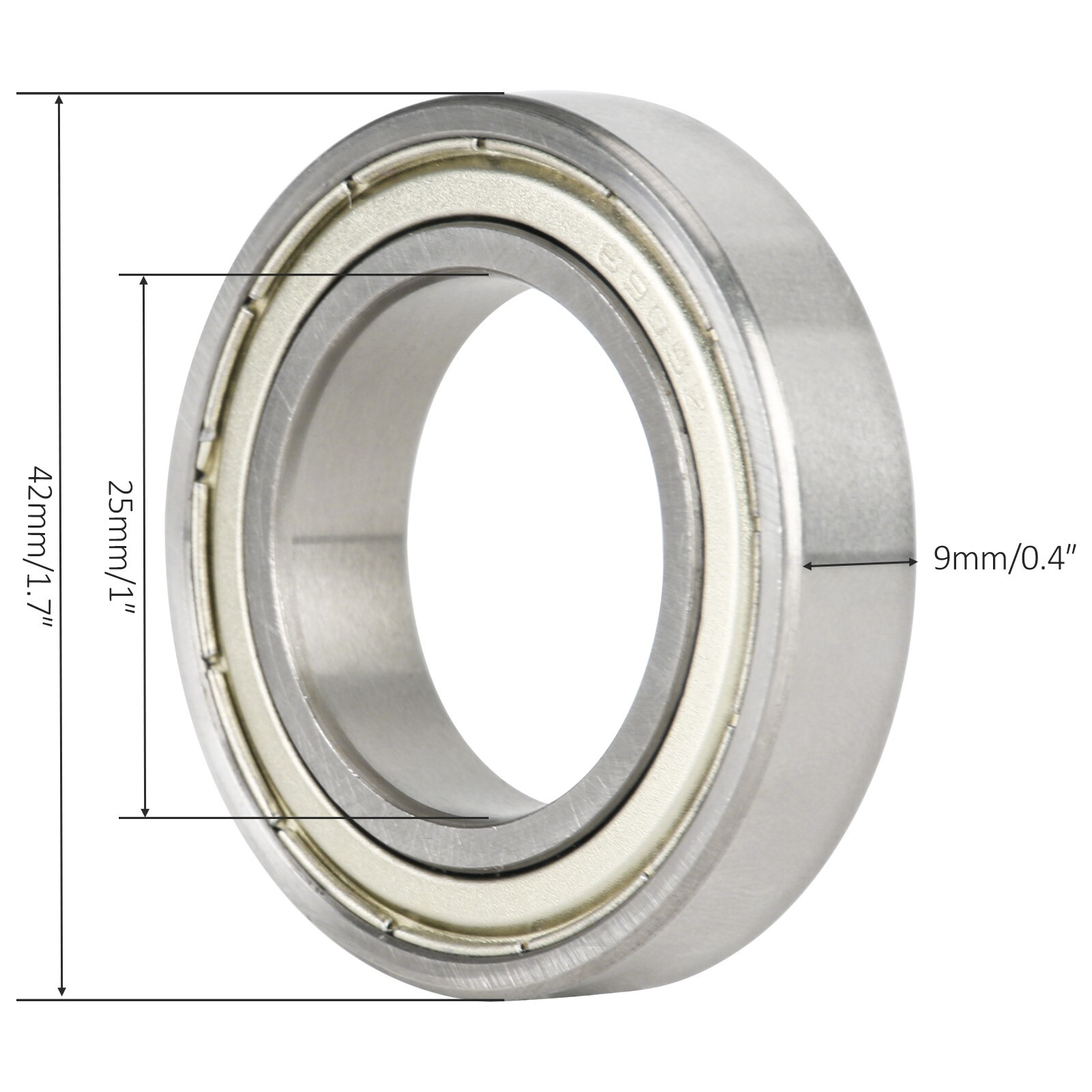 6905Z Deep Groove Ball Bearing 25x42x9mm Single Shielded GCr15 Steel Bearings