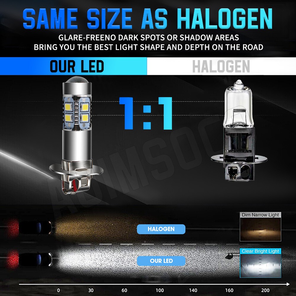 For Ford Mustang 1990-1993 2-Door LED Headlight Kit Bulbs 24000LM Super Bright