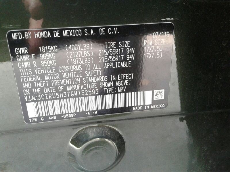 Passenger Right Sun Visor With Illumination Fits 16-20 HR-V 101218