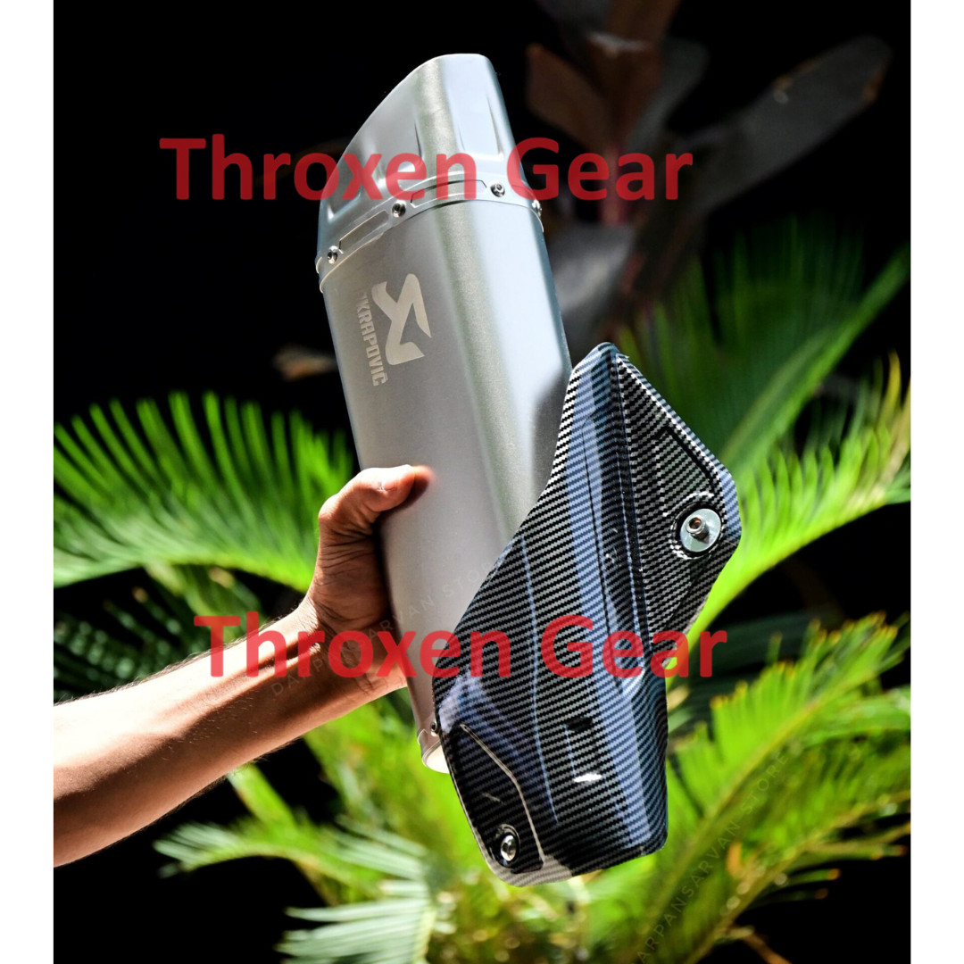 Akrapovic Exhaust Full Size Slip On Muffler Silver Universal Fit Sports Silencer