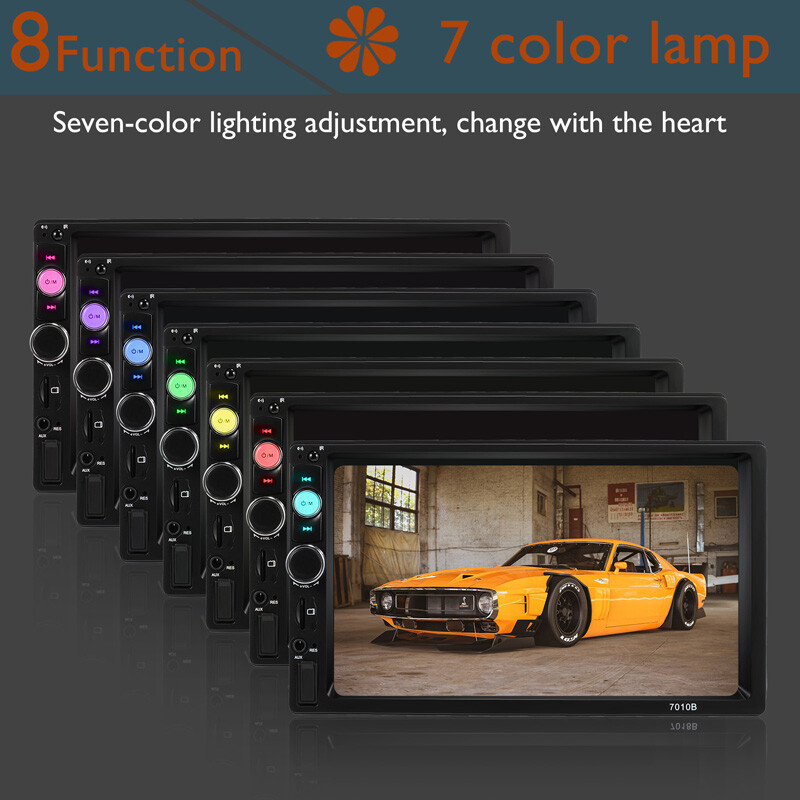 2DIN 7″ HD Car Stereo Radio MP5 Player Bluetooth Touch Screen With Rear Camera