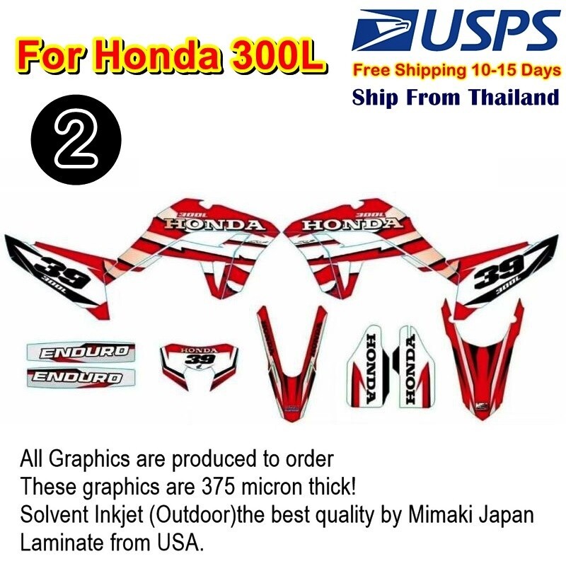 H25 Motocross Graphics Stickers Kit For Honda CRF300L Whole Bike Decals kits New