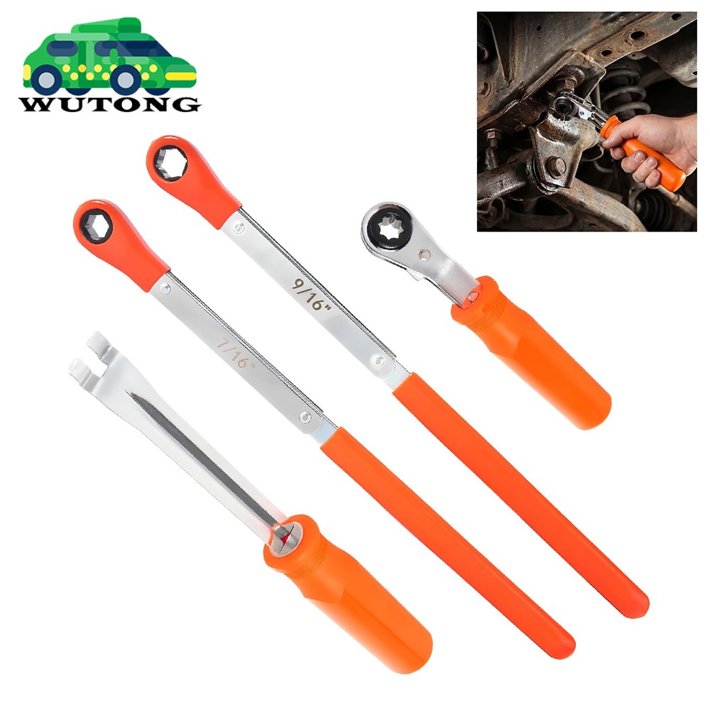 4pcs Automatic Slack Adjuster Tool Set Brake Release Hand Tool 7/16″ 9/16″ 5/16″