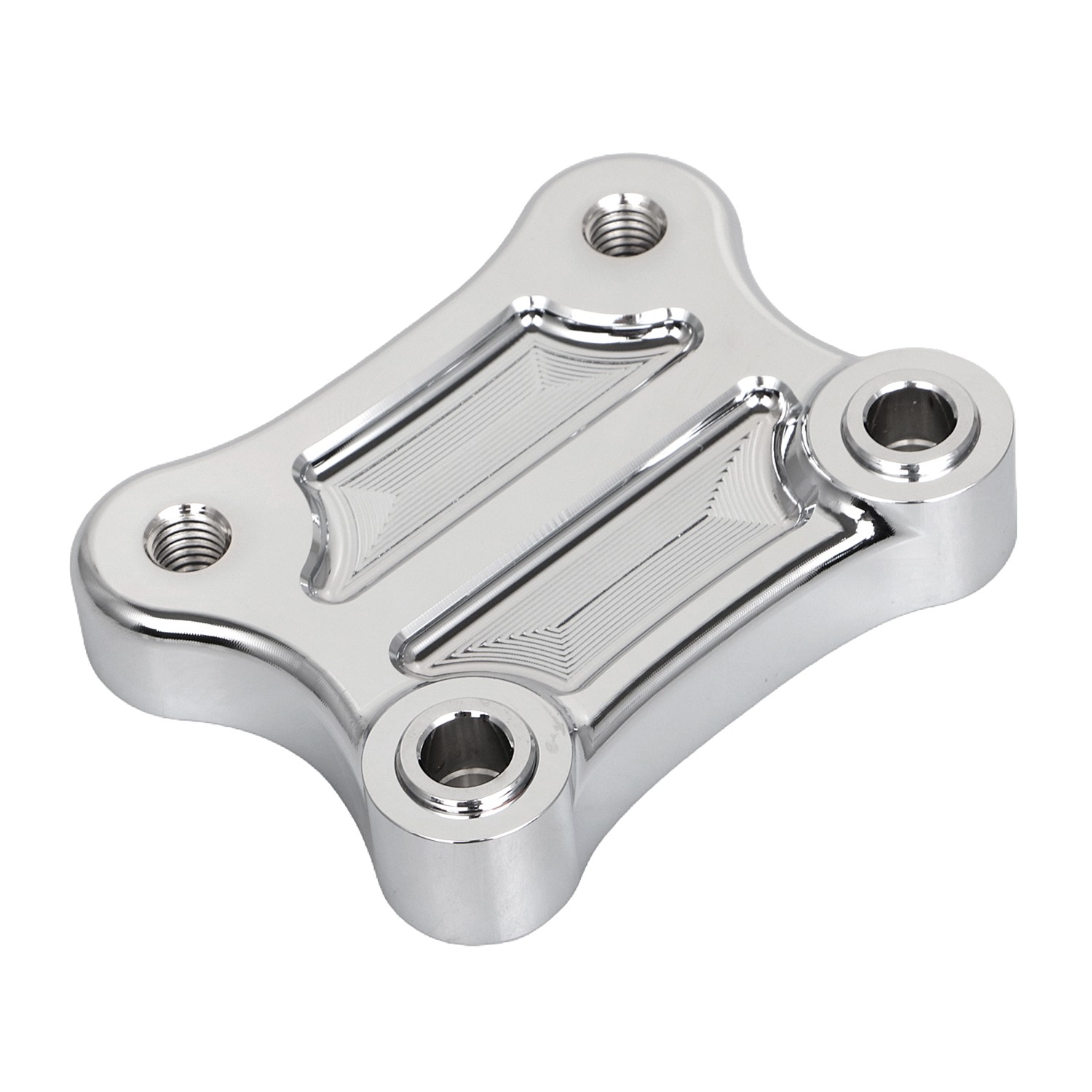 Chrome CNC Handlebar Riser Pull Back Plate For Harley Ultra Limited FLHTK 14-23