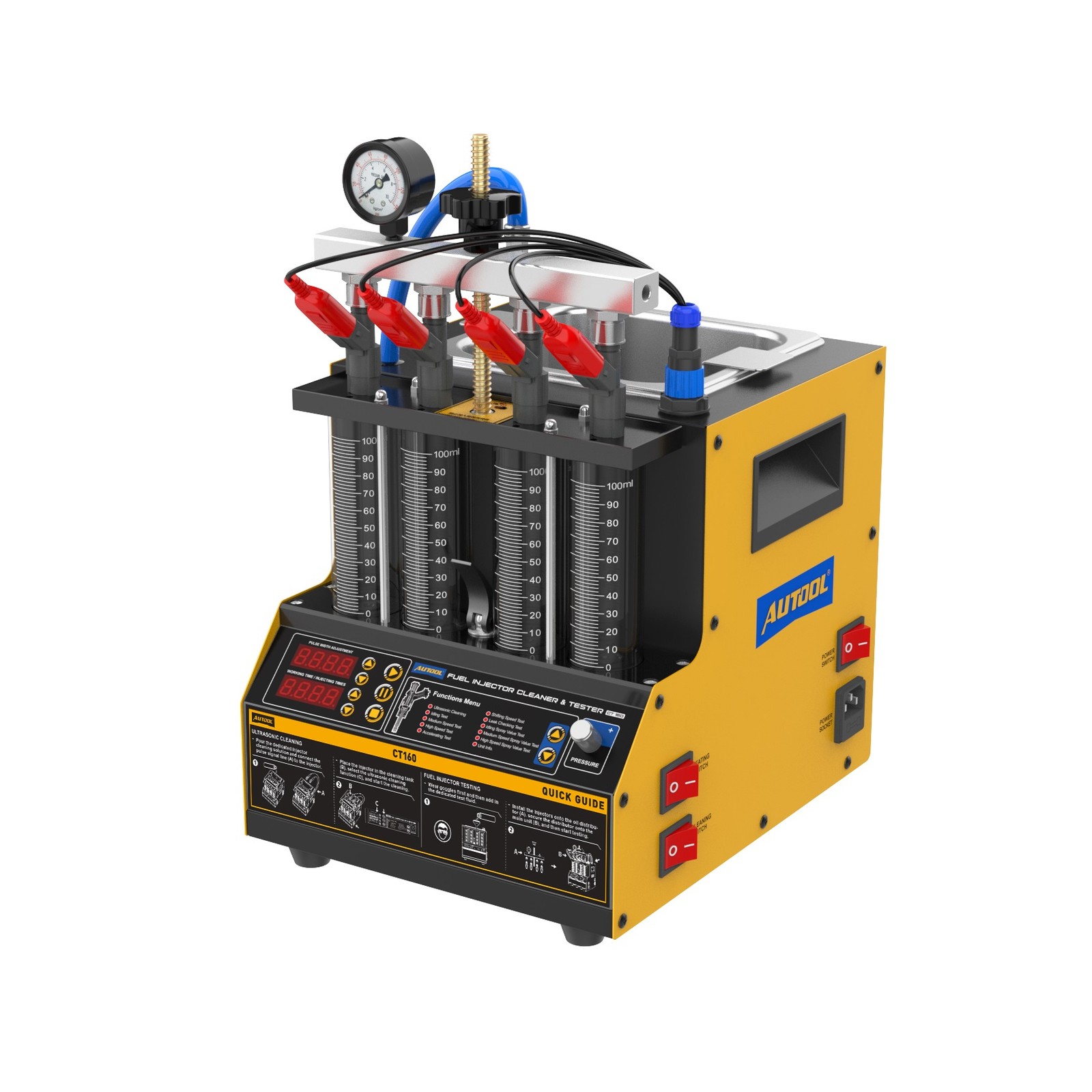 AUTOOL CT160 Fuel Injectors Cleaner Tester Ultrasonic Heating Cleaning Machine
