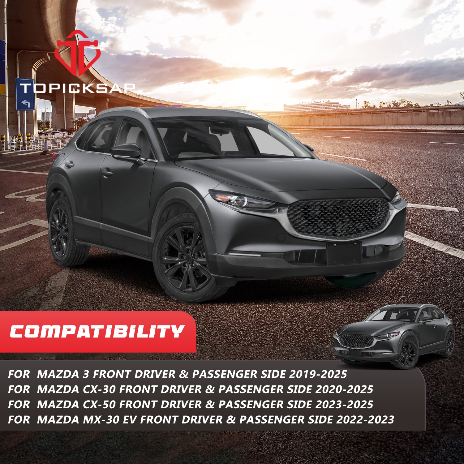 Front Left Right Sway Bar Link Set for 2019-2025 Mazda 3 CX-30 CX-50 MX-30 EV