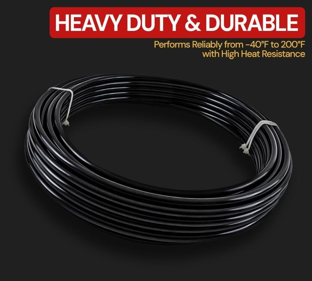 SAE J844 Black Air Brake Tubing 1/2″ OD x 50′ – Reliable & Temperature Resistant