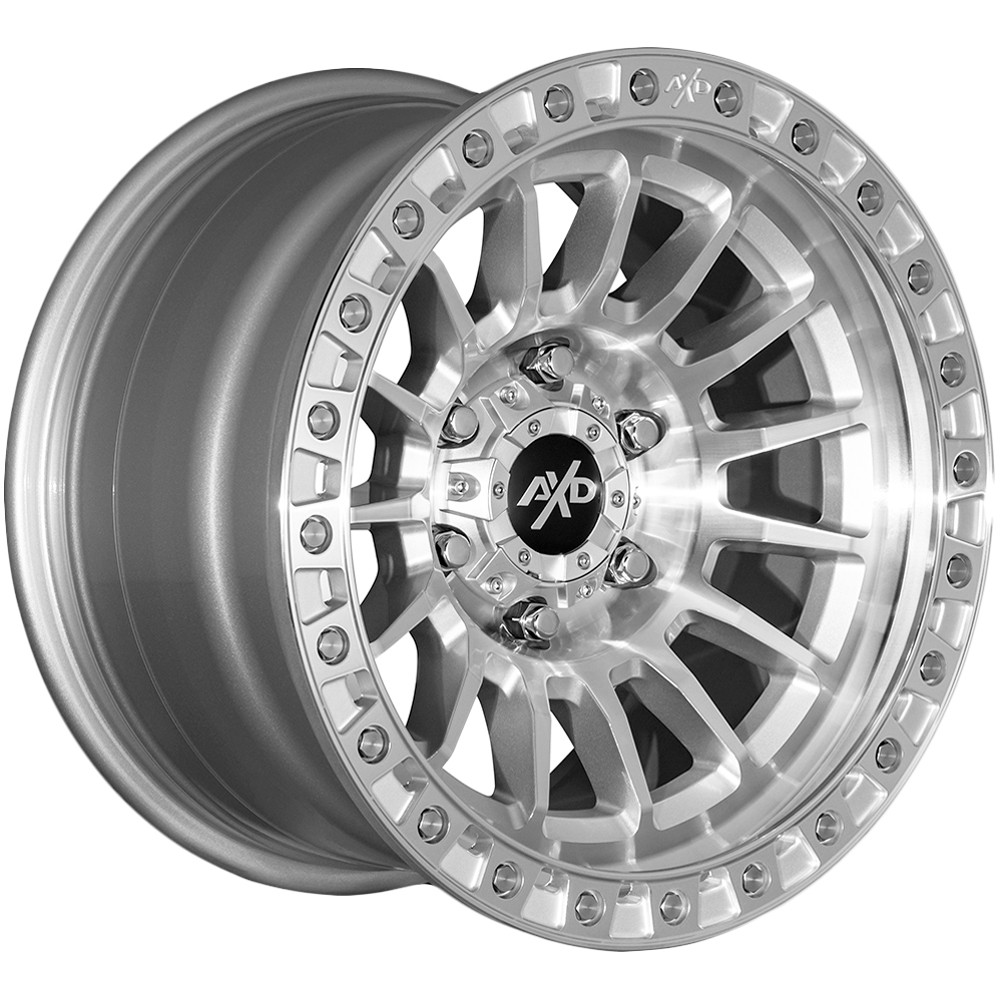 (Set of 4) AXD Off-Road AS7 17×9 5×5″ +0mm Silver Wheels Rims 17″ Inch